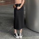 One-step skirt for women's hip skirt Spring and Autumn 2025 new rear slit skirt versatile high-waisted slim mid-length skirt
