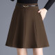 Commuter pleated skirt short skirt for women in autumn and winter 2024 new skirt high waist hip cover A-line skirt fluffy umbrella skirt
