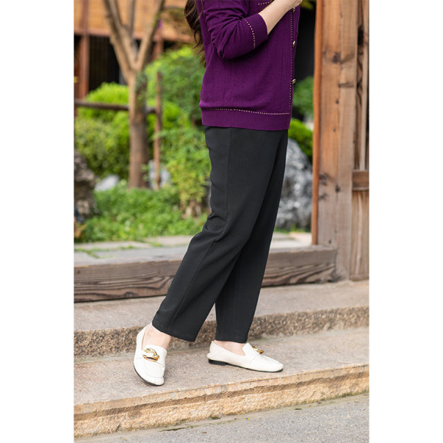 Beautiful Inn practical wear pants in autumn tight waist and hips large size women's wear anti-wrinkle versatile straight suit pants