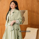 Beautiful Inn Fresh and High-end Green Trench Coat Women's Large Size Women's Clothing 2025 New Long Jacket Autumn