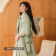 Beautiful Inn Fresh and High-end Green Trench Coat Women's Large Size Women's Clothing 2025 New Long Jacket Autumn