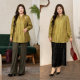 Beautiful Inn Original High-end Large Size Women's Clothing Fat MM200Jin [Jin equals 0.5 kg] Noble Slanted Jacquard New Chinese Shirt Top
