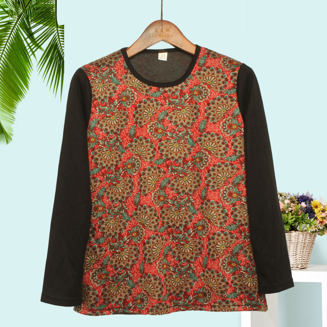 
Middle-aged and elderly autumn 2025 new long-sleeved bottoming women's mother's wear women's belly covering top grandma T-shirt