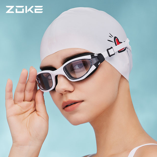 Zhouke swimming cap for women with long hair, special for zoke swimming training, waterproof ear protection silicone swimming cap