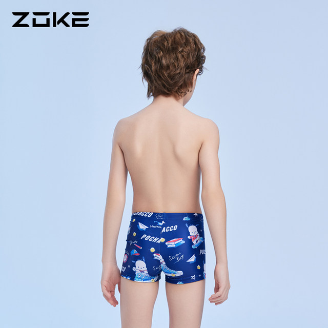 Zhouke children's swimsuit flat corner professional swimming training Pacha dog boy quick-drying Sanrio medium-sized children's swimming trousers