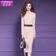 Fei Mengyi 100 wool knitted dress for women's spring clothes new basic style fashionable slim fit base skirt
