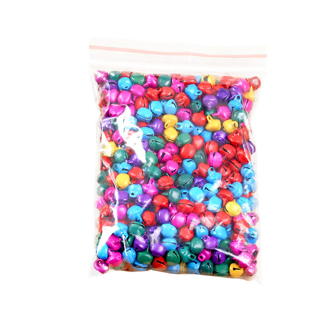 Colorful bell diy jewelry accessories gold and silver one-word small bell pendant dance bracelet weaving material