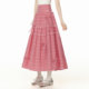 
EPTISON skirt for women 2025 summer new loose sweet bow girl style a line retro plaid skirt