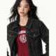 EPTISON short denim jacket for women 2025 spring new slim fit fashionable fashionable age-reducing street style top