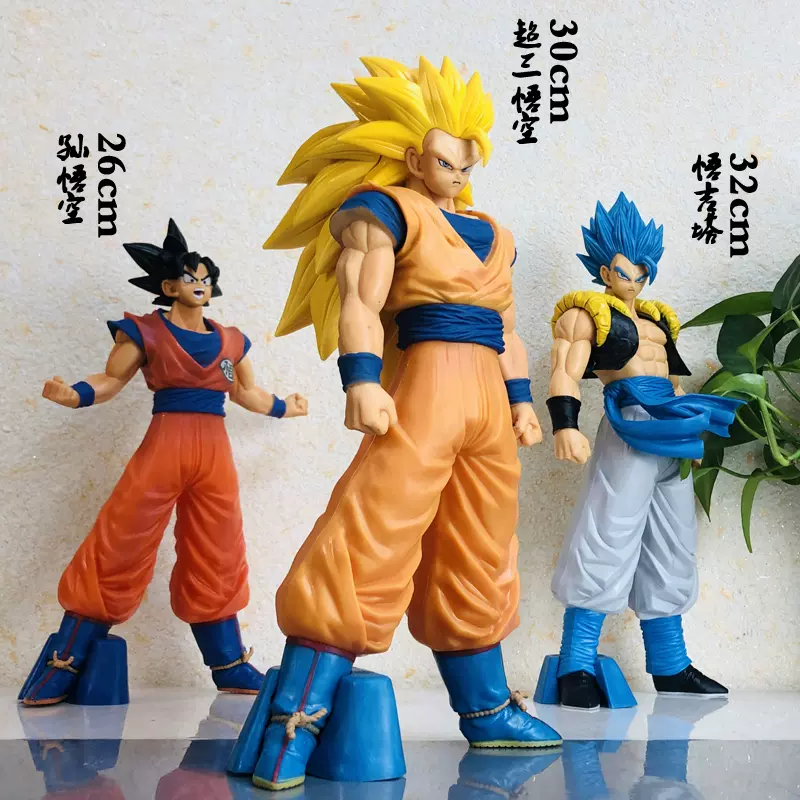七龙珠gros超三悟空大组立站姿变身赛亚人手办