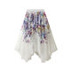 Gauze skirt palace printed irregular mesh skirt long skirt temperament fairy skirt mid-length skirt sweet 1503
