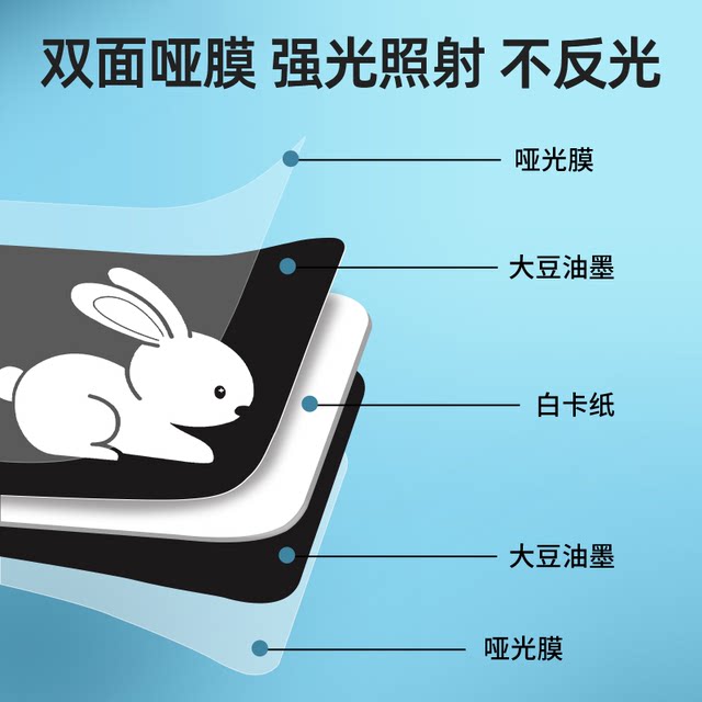 Black and white card baby early education flash card newborn baby visual excitement 0 to 3 months old baby color chasing toys