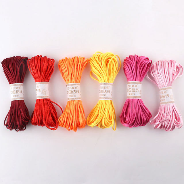 No. 5 Chinese knotted red rope jewelry DIY wire thick rope 2.5mm seven-color hand-knitted