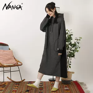 NANGA ECO HYBRID SWEAT HOODIE ONE PIECE 女连帽卫衣长款连衣裙-Taobao