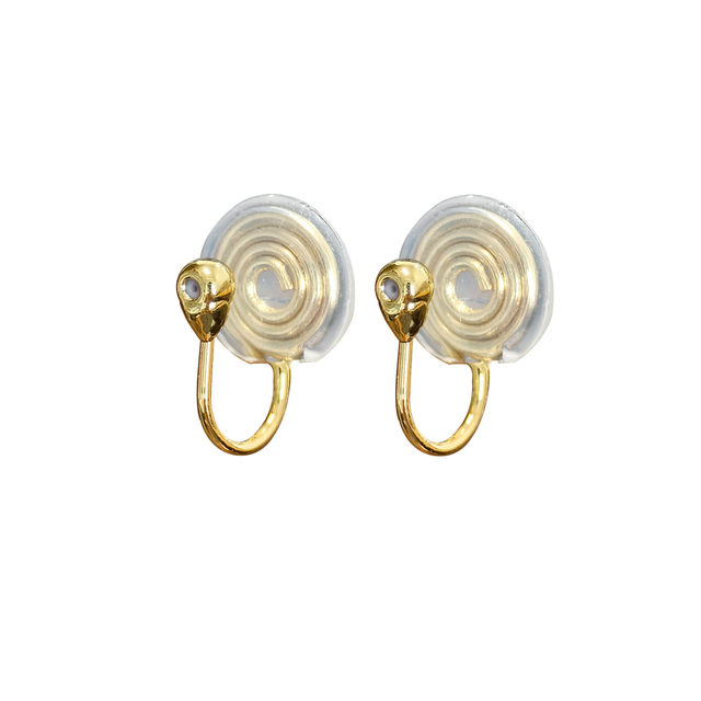 Original design Tongkou earrings needle modified mosquito fragrance plate ear clip converter no ear pierced hidden handmade materials female
