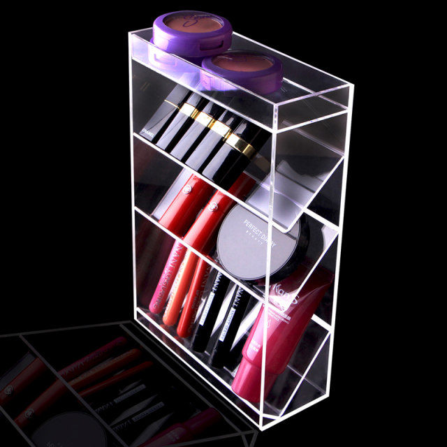 Acrylic cosmetics storage shelf lipstick lip gloss lip glaze masculatory makeup desktop sorting storage box
