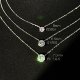 Feedback! Breaking high carbon diamond! Sterling silver light luxury single diamond necklace clavicle chain Zhao Lusi same style booze diamond for women