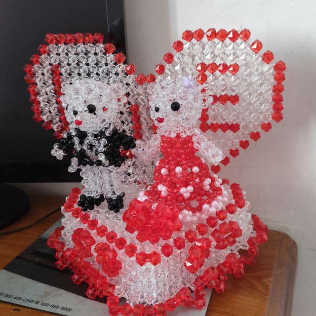 Couple Bear Home Ornament Material Festive Wedding Gift Wedding Bear
