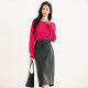Jiarenyuan Skirt Women's 2024 Winter New High Waist Invisible Side Placket Back Slit Pencil Skirt