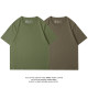 Japanese cute wind, green solid color short -sleeved T -shirt female small in the small one with bottoming loose cotton half -sleeved top