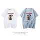 2025 new cartoon pattern small T-shirt for women short-sleeved white pure cotton slim sweet and cool summer half sleeves