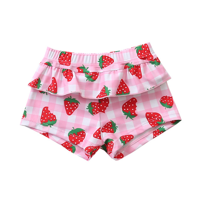 Female boxer, large, medium and small children, infants and toddlers, girls' swimming trunks, Baidu girls' swimming trunks