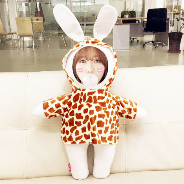 Customized Doll Rabbit Plush Toy Doll Real Rabbit Photo Doll 214 Valentine's Day Gift for Girls