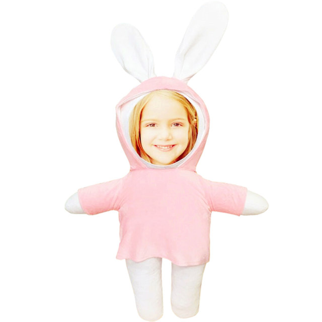 Customized Doll Rabbit Plush Toy Doll Real Rabbit Photo Doll 214 Valentine's Day Gift for Girls