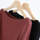 Chunzhi temperament, one-shoulder slanted collar waist-closed long-sleeved sweater solid color tensile pullover base shirt women's top