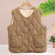 Middle-aged and elderly women's cotton vest, mother's clothing, autumn and winter velvet thickened vest, grandma's warm vest, old lady's waistcoat