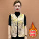 Round collar quilted disc-button vest, autumn vest for middle-aged and elderly people, slimming Chinese style internet celebrity hot style waistcoat and national style vest