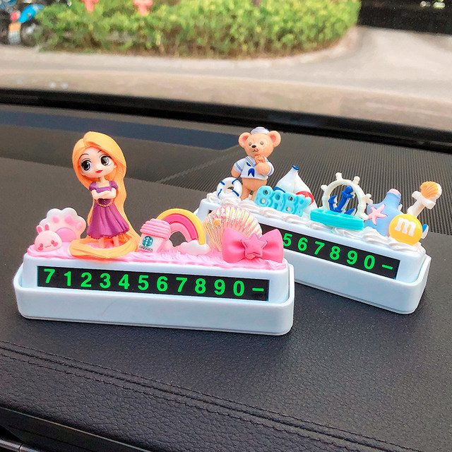 Handmade DIY cream glue invisible number plate parking plate material package car phone creative ornament for girls cute