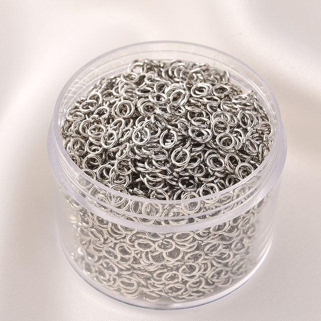 14K bag gold chain ending opening ring handmade DIY bracelet silver connection ring earring ultra-fine white gold C ring