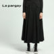 Lapargay Napaja 2023 autumn and winter new women's black mid-length printed fashion skirt A-line skirt