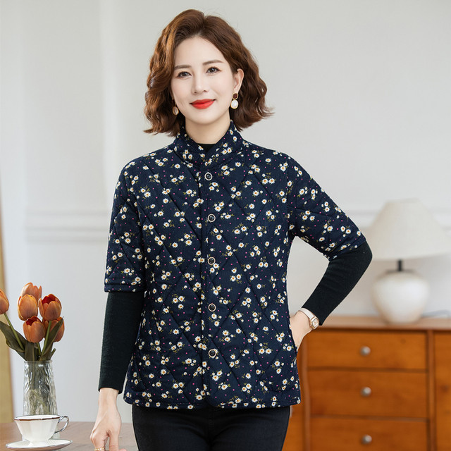 Mother's autumn and winter half-sleeved vest with velvet to keep warm when working, vest and vest for middle-aged and elderly ladies camel velvet small cotton coat