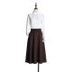 Yiqichun's new classic coffee umbrella skirt retro versatile drooping skirt large size midi skirt can be customized