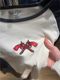 BM official website casual long-sleeved T-shirt spring and autumn new double gun embroidery color-blocking versatile slim temperament pure cotton top for women
