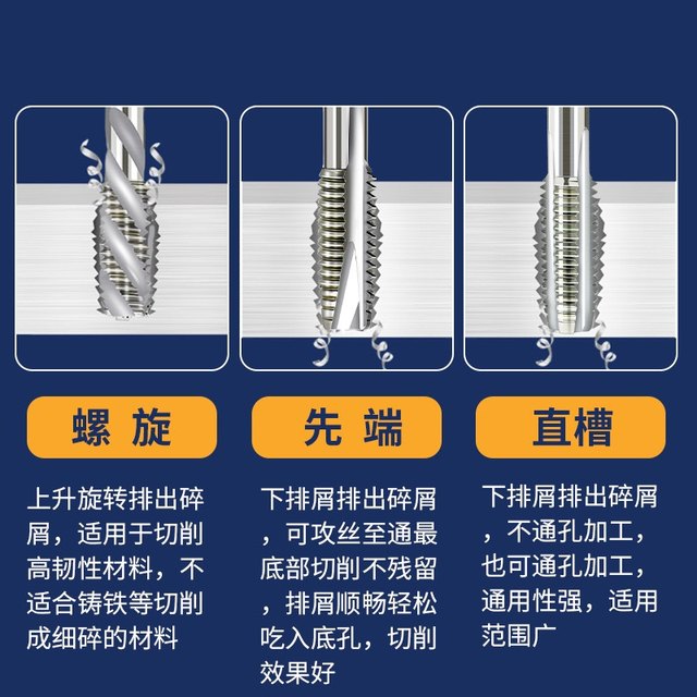Japan imported cutting-edge machine taps for stainless steel special cobalt-containing spiral taps M3-M12 tapping drill bits
