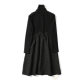 Mall counter export big -name women's clothing in autumn and winter high -necked lace jet temperament large size cover meat dress
