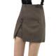 Irregular skirt women's clothing 2025 spring and autumn new fashionable high-waisted slit skirt to make you look slim and hip short skirt