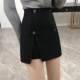 Irregular skirt women's clothing 2025 spring and autumn new fashionable high-waisted slit skirt to make you look slim and hip short skirt