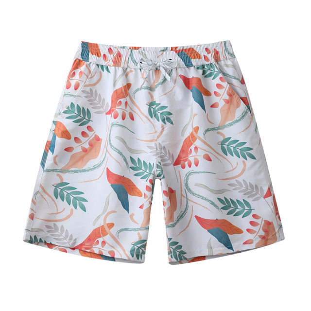 
Men's beach pants couple's beach honeymoon vacation suit swimsuit women's one-piece skirt style conservative quick-drying hot spring swimwear