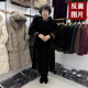 Noble Mom's new winter hooded fur one-piece mink velvet coat for women over 50 years old, warm and reversible