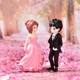 
New style of wedding proposal couple micro-landscape cake desktop decoration accessories Creative wedding dress wedding plastic ornaments