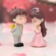 New Cartoon Wedding Couple Micro Landscape Plastic Gardening Ornaments DIY Wedding Couple Cake Decoration Crafts