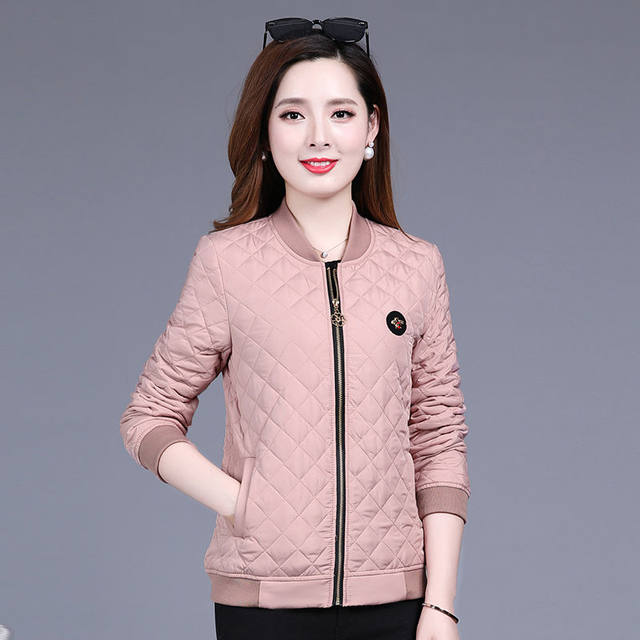 
Mom's new style autumn and winter clothing, middle-aged and elderly women's clothing, light cotton coat, short jacket, casual and versatile cotton coat