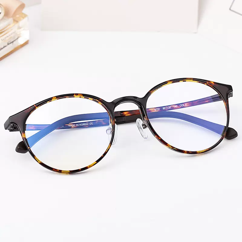 Plak眼镜框女近视眼镜韩国超轻设计韩版圆框长脸眼睛框