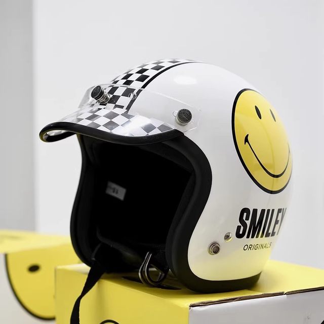 Taiwan zest hat brim retro three-button three-quarter helmet universal adjustable racing grid decorative sun visor brim