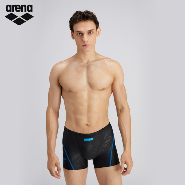 arena Arena Men's Youyun Koi Print High Elastic Anti-Chlorine Close-Under Low-Wait Box Swimming Bottom Body Box Swimming Bottom Men's Style