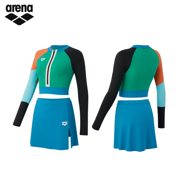 arena Arena 2025 new product women's Polang 3.0 sun protection fashion sports split long-sleeved skirt swimsuit